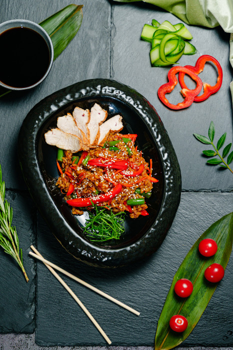 WOK-РИС с курицей