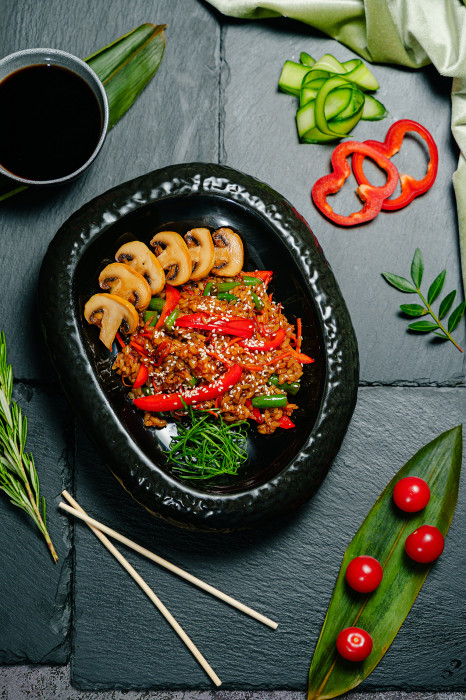 WOK-РИС с грибами
