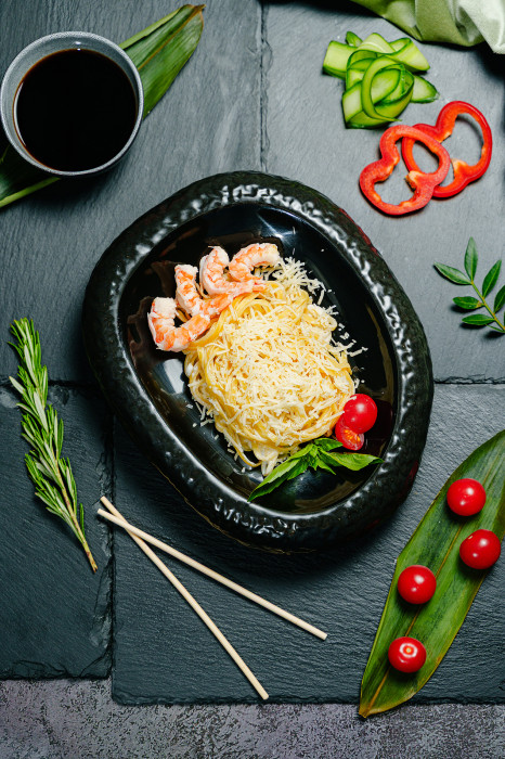 Паста с креветками