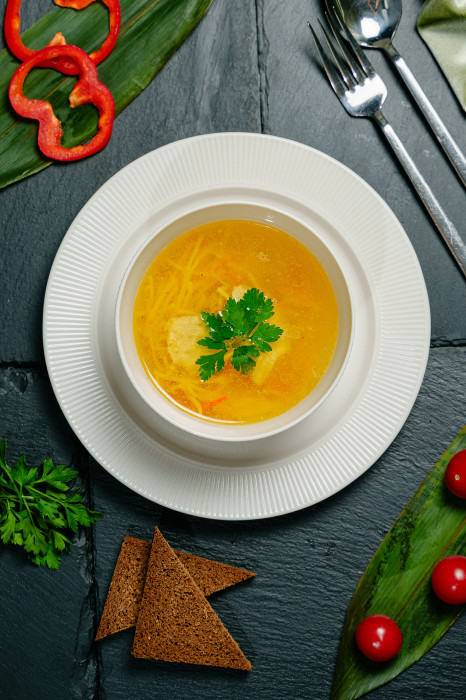 Домашняя лапша с курицей
